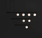 Solara Suspension en laiton linéaire satellite minimaliste - Neutralighting
