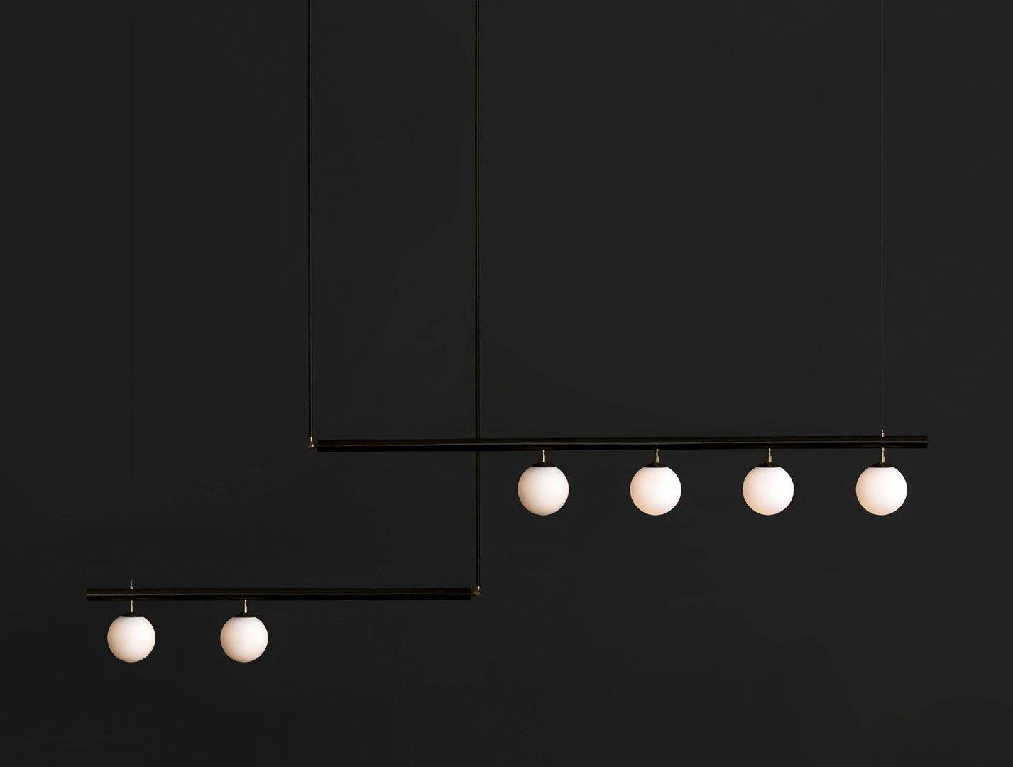 Solara Suspension en laiton linéaire satellite minimaliste - Neutralighting