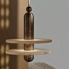 Orion Suspension Laiton Brossé Alabastre - Neutralighting