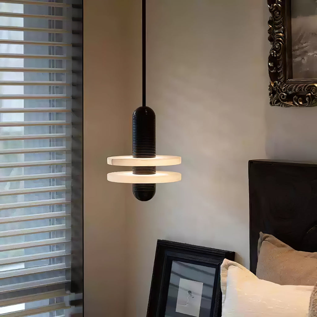 Orion Suspension Laiton Brossé Alabastre - Neutralighting