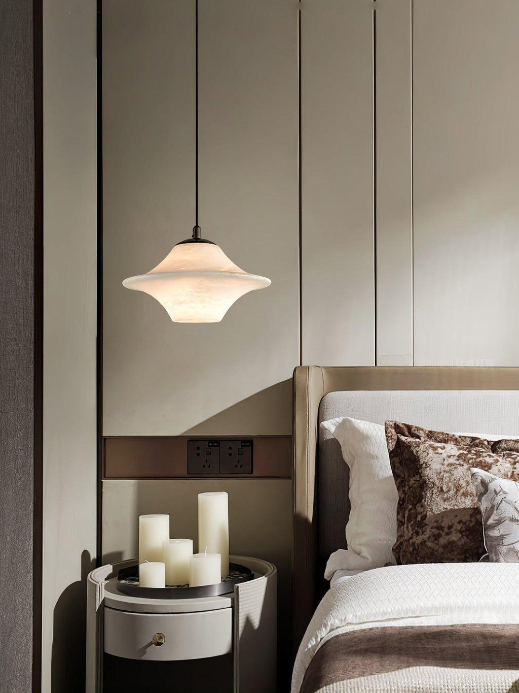Elvina Suspension Moderne en Albâtre - Neutralighting
