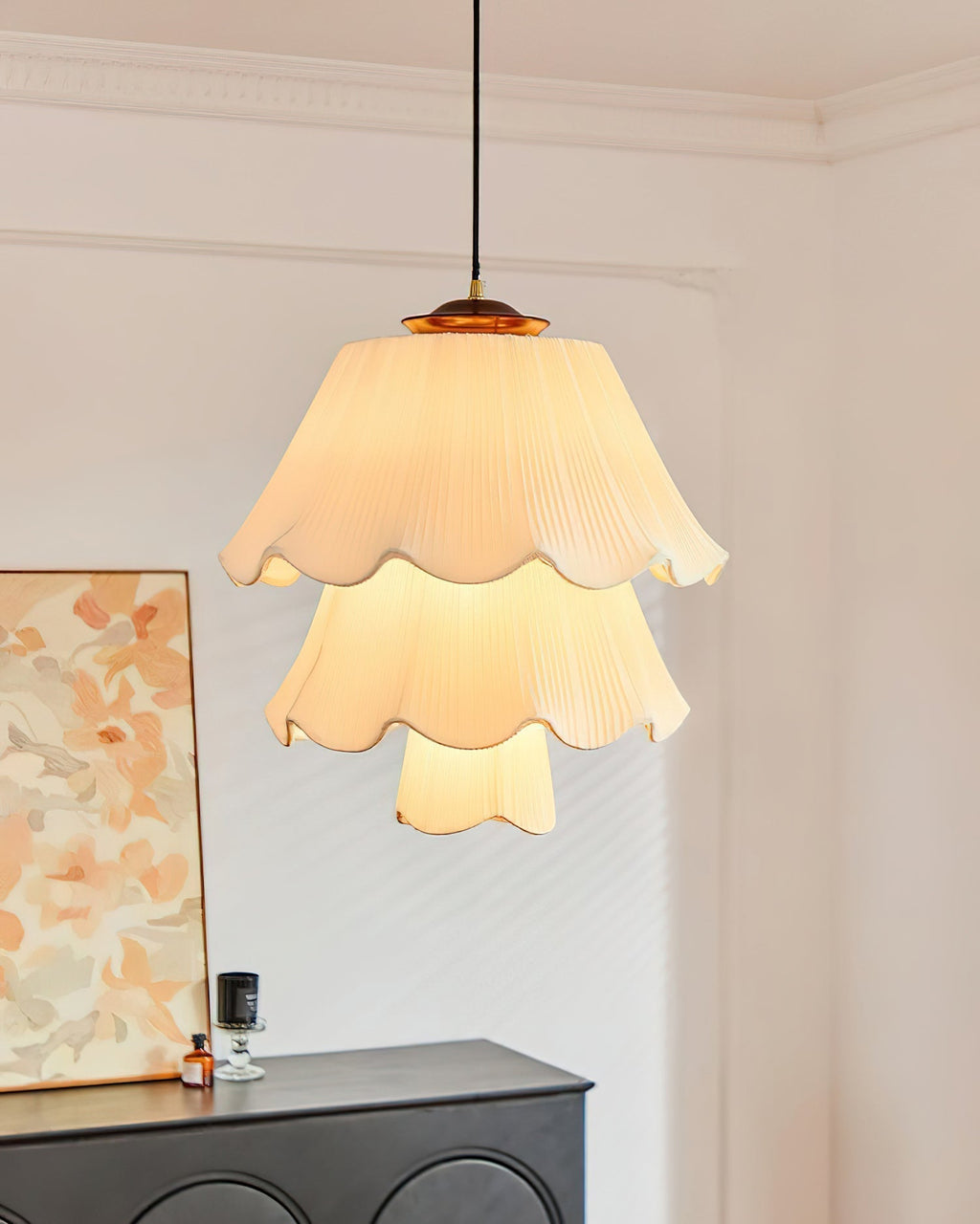 Bella Suspension Minimaliste en Tissu - Neutralighting