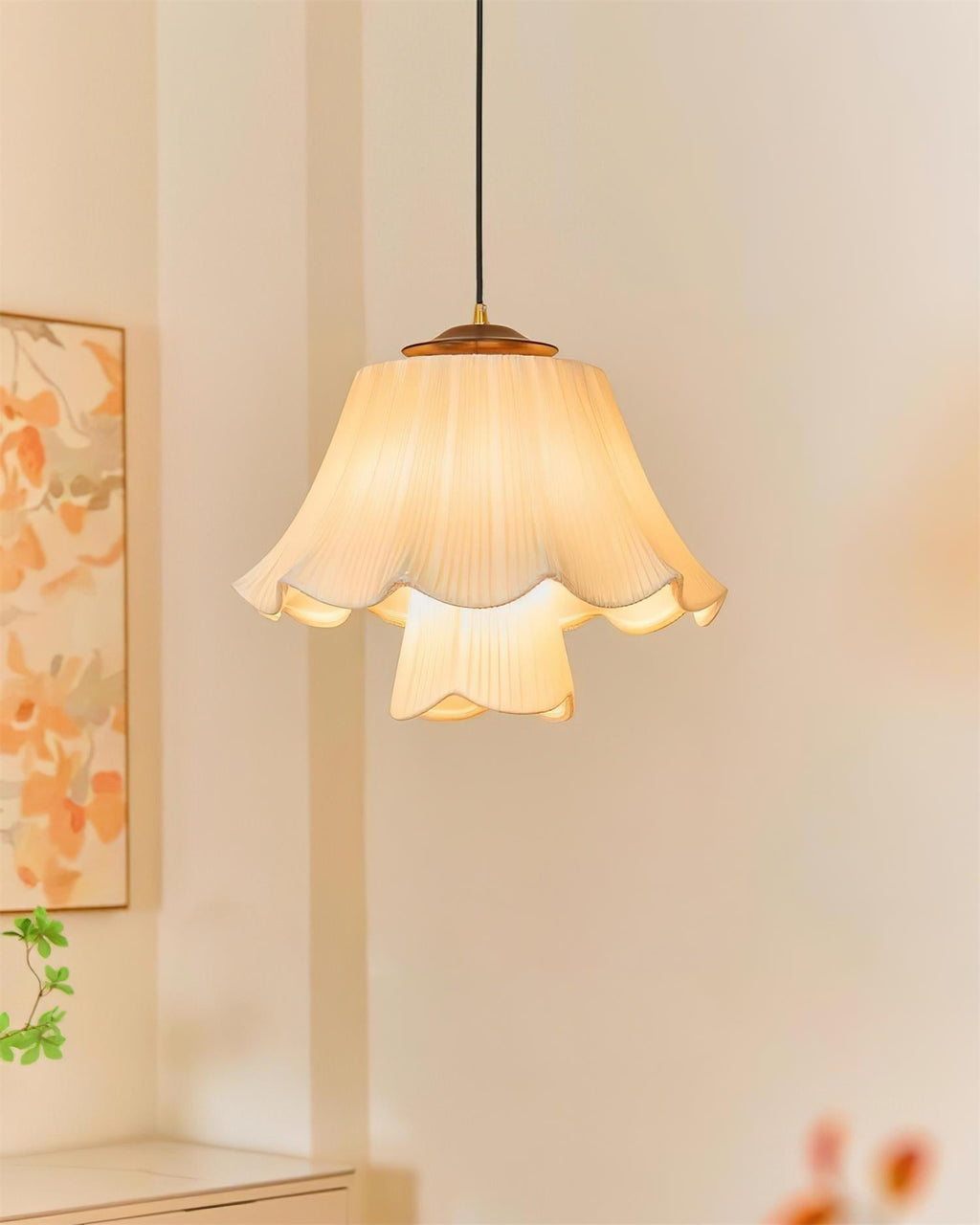 Bella Suspension Minimaliste en Tissu - Neutralighting
