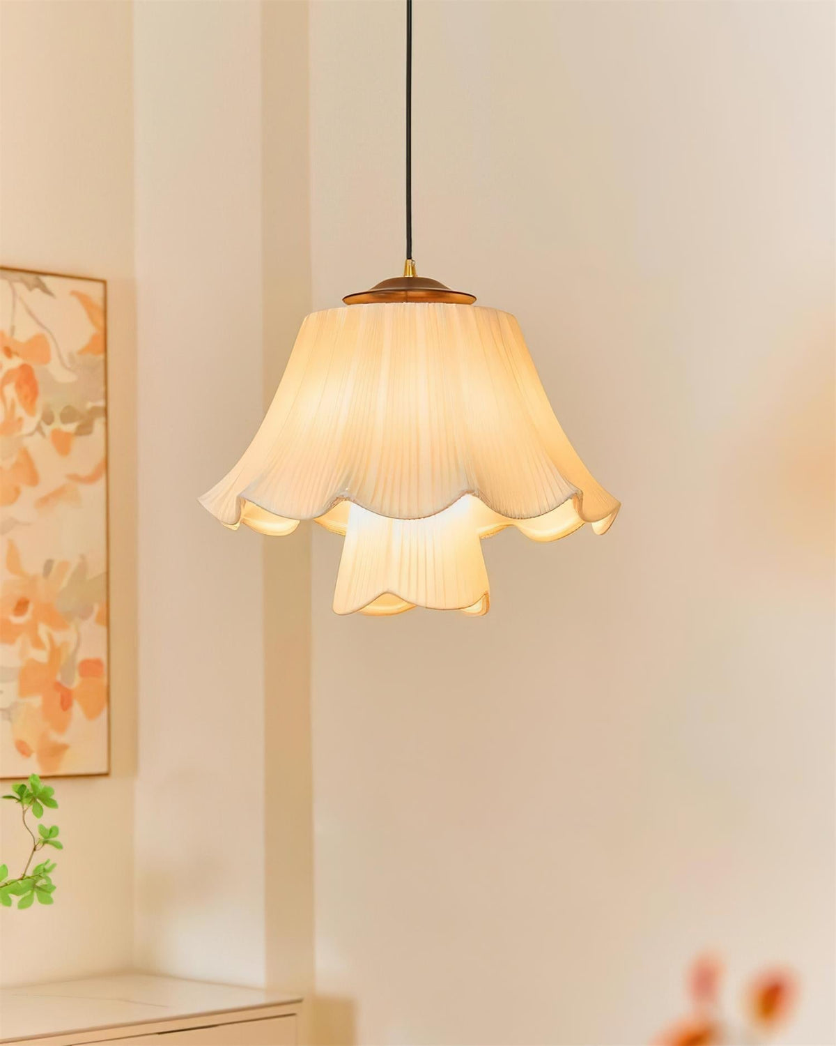 Bella Suspension Minimaliste en Tissu - Neutralighting