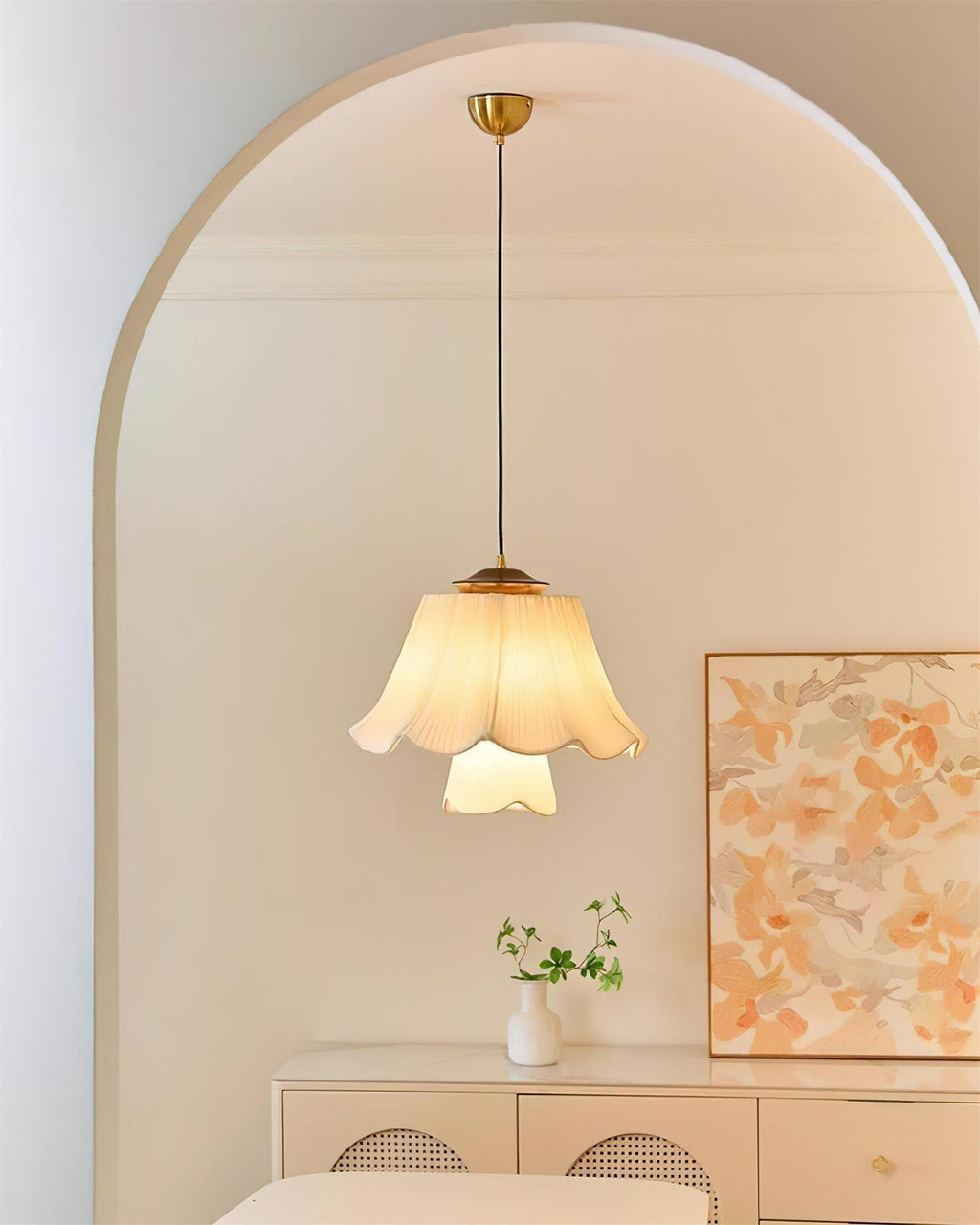 Bella Suspension Minimaliste en Tissu - Neutralighting