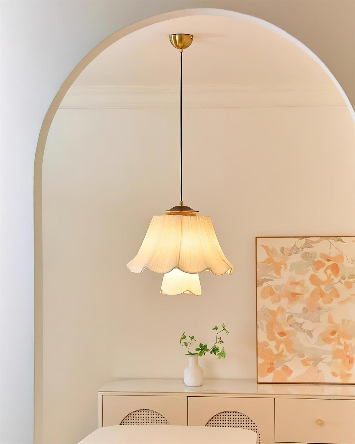 Bella Suspension Minimaliste en Tissu - Neutralighting