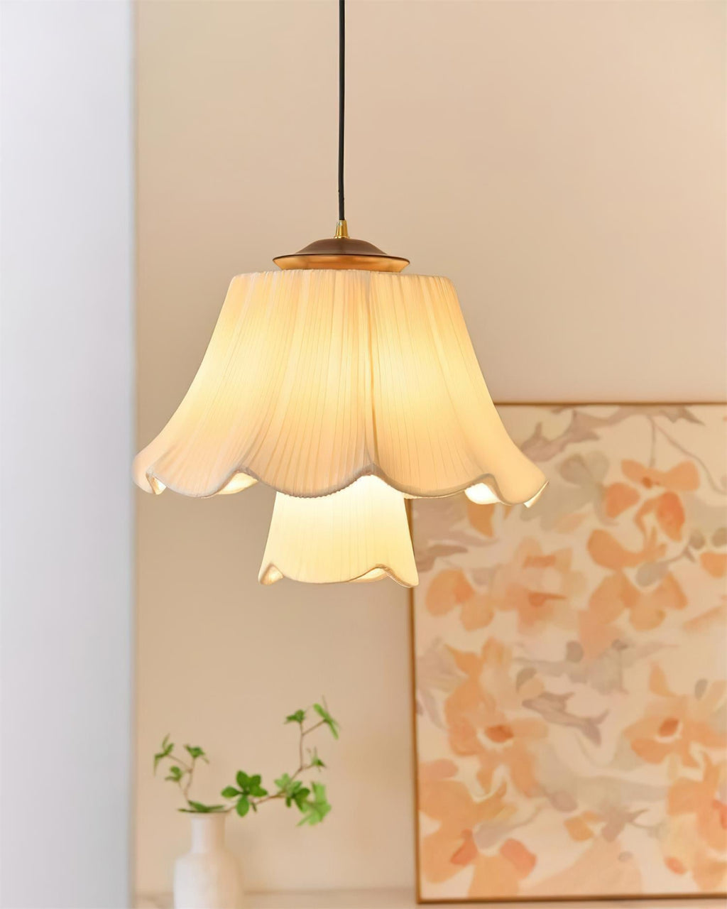 Bella Suspension Minimaliste en Tissu - Neutralighting