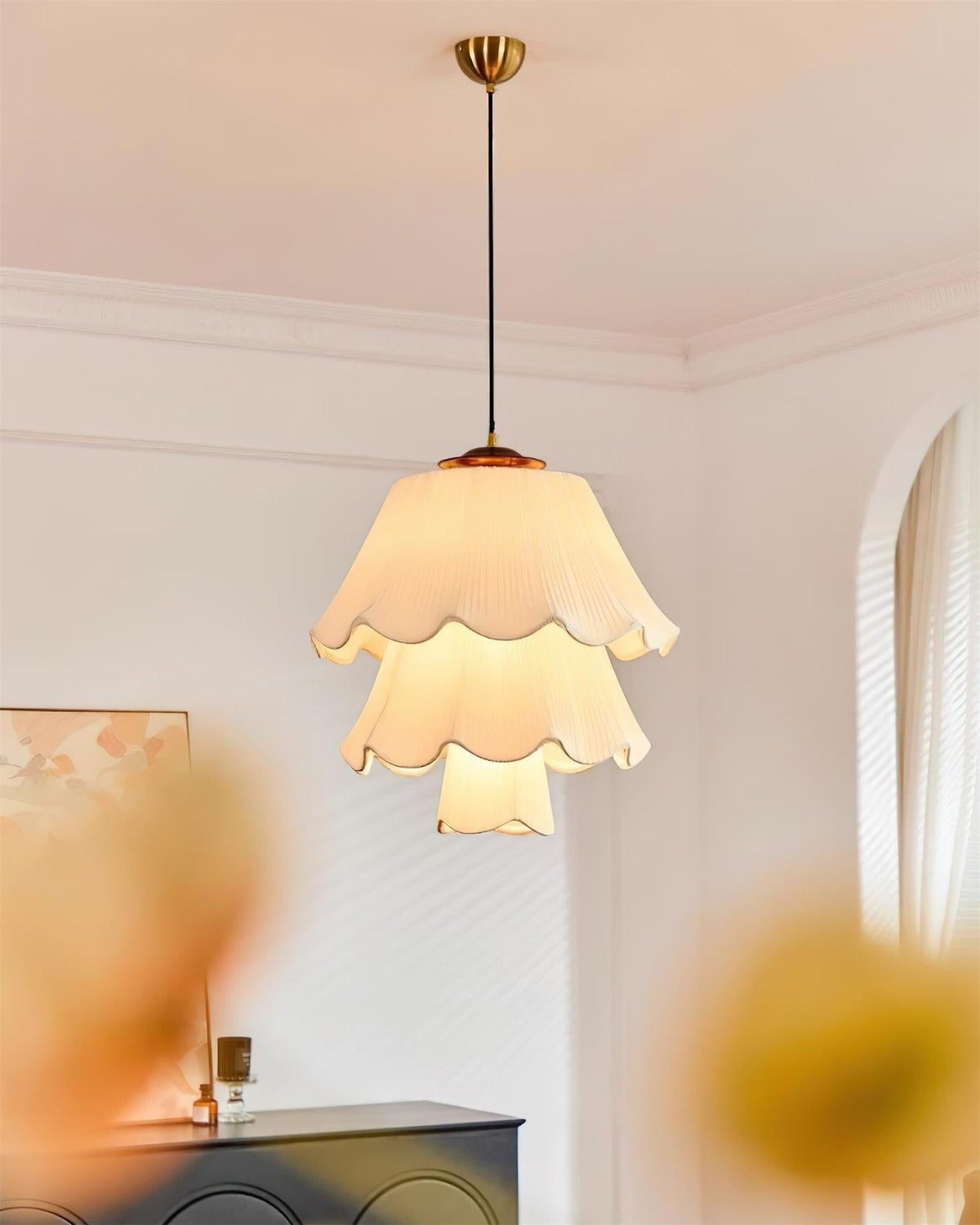 Bella Suspension Minimaliste en Tissu - Neutralighting