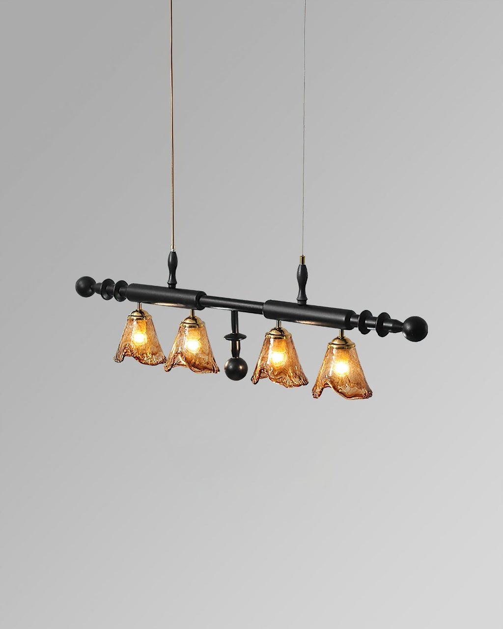 Savoy Lustre Abat-jours en Verre Texturés Cadre Noir - Neutralighting