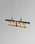 Savoy Lustre Abat-jours en Verre Texturés Cadre Noir - Neutralighting