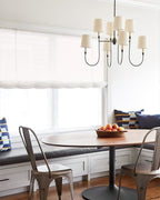 Lustra Chandelier Vendôme en Laiton avec Abat-jour Blanc - Neutralighting