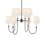 Lustra Chandelier Vendôme en Laiton avec Abat-jour Blanc - Neutralighting