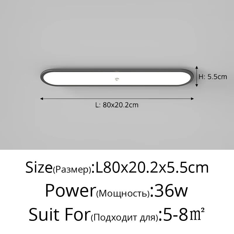 Plafonnier led ultra-mince avec capteur de corps humain Melchior Versant en Aluminium - Lignes Dessinées & Décor Raffiné