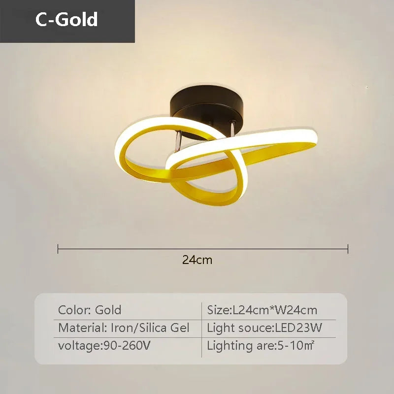 Plafonnier led moderne minimaliste pour allée entrée et escalier Bérénice Virgule - Une Présence Sobre et Élégante
