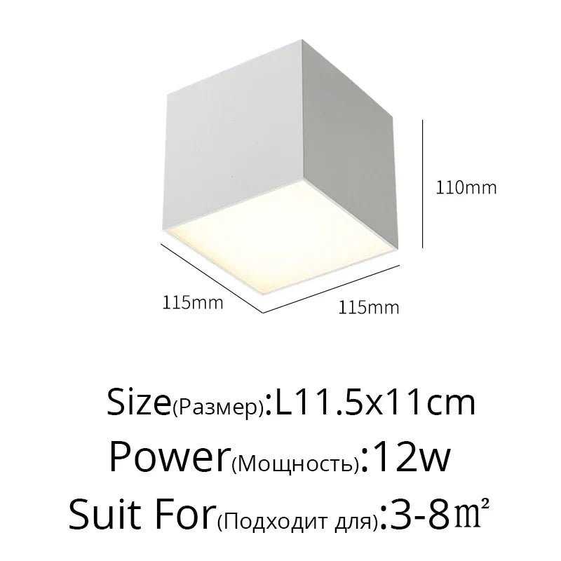 Plafonnier — LED créatifs en acrylique blanc et noir
