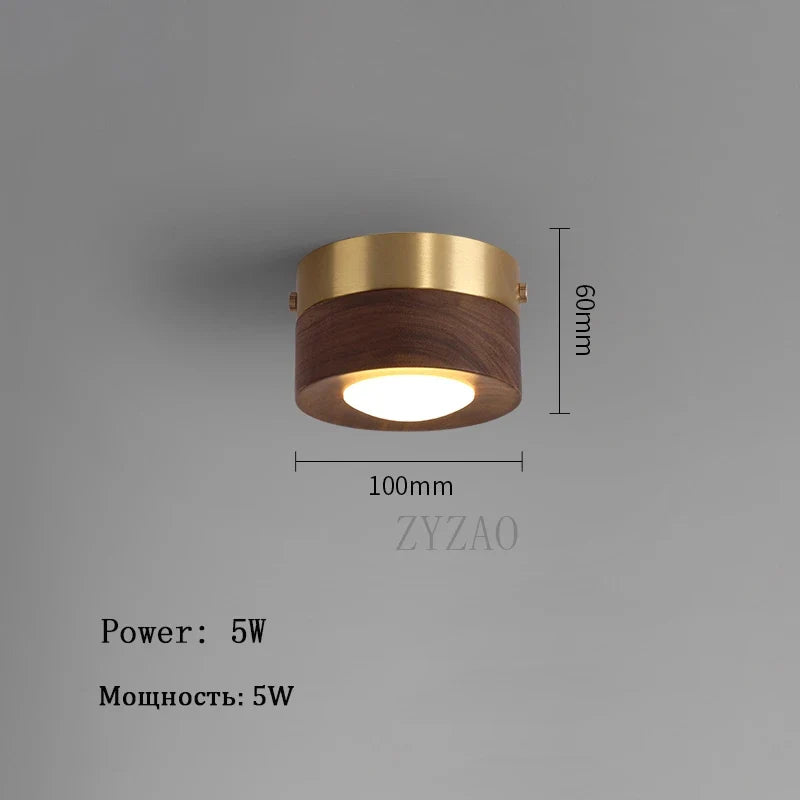 Lampe plafonnier en noyer et frêne led décoration maison Aurore Souffle en Bois - Une Touche Naturelle dans le Décor