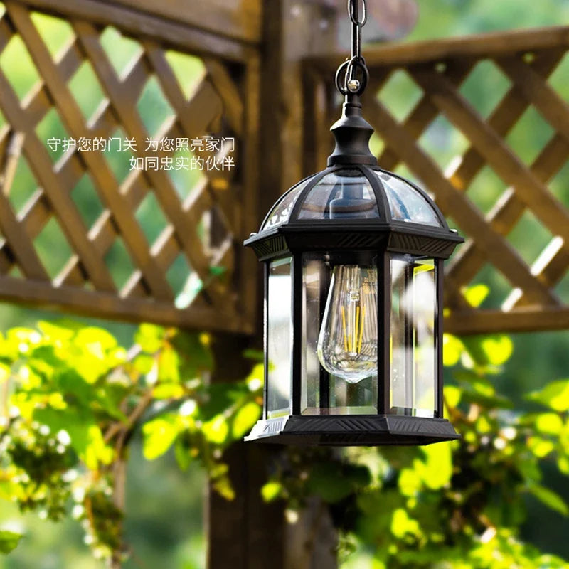 Plafonnier — Extérieure Suspension de jardin porte couloir balcon lampe suspendue lanterne étanche couloir allée cour plafonniers