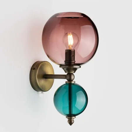 Applique murale en verre coloré moderne pour intérieur créatif Béatrice Éclaircie - Une Présence de Verre Élégante