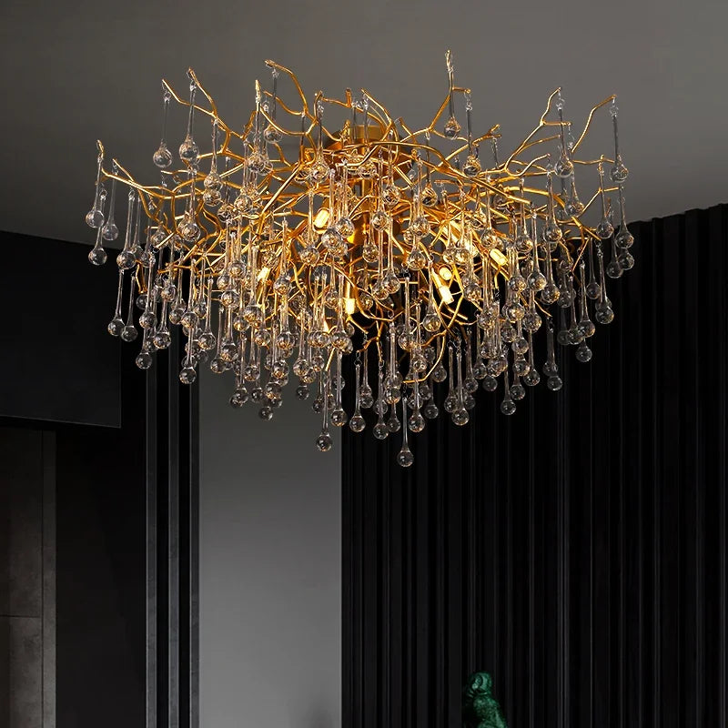 Lustre — Nordique en cristal éclairage à LED pour décoration intérieure
