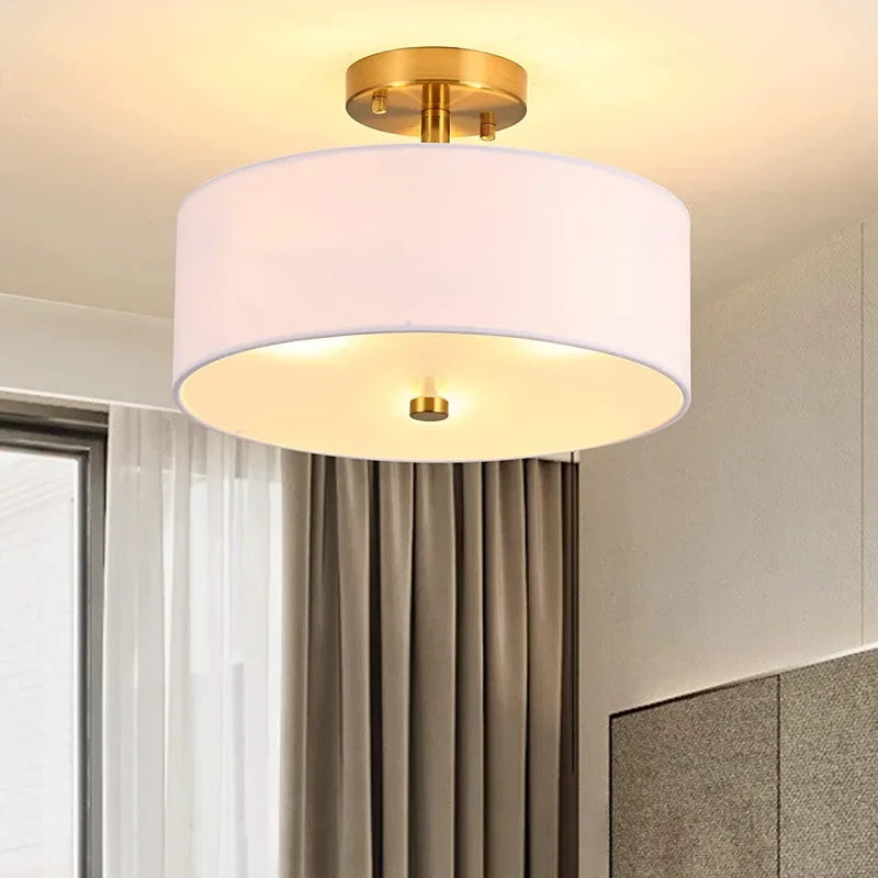 Plafonnier — Vintage en tissu pour une ambiance chaleureuse et accueillante