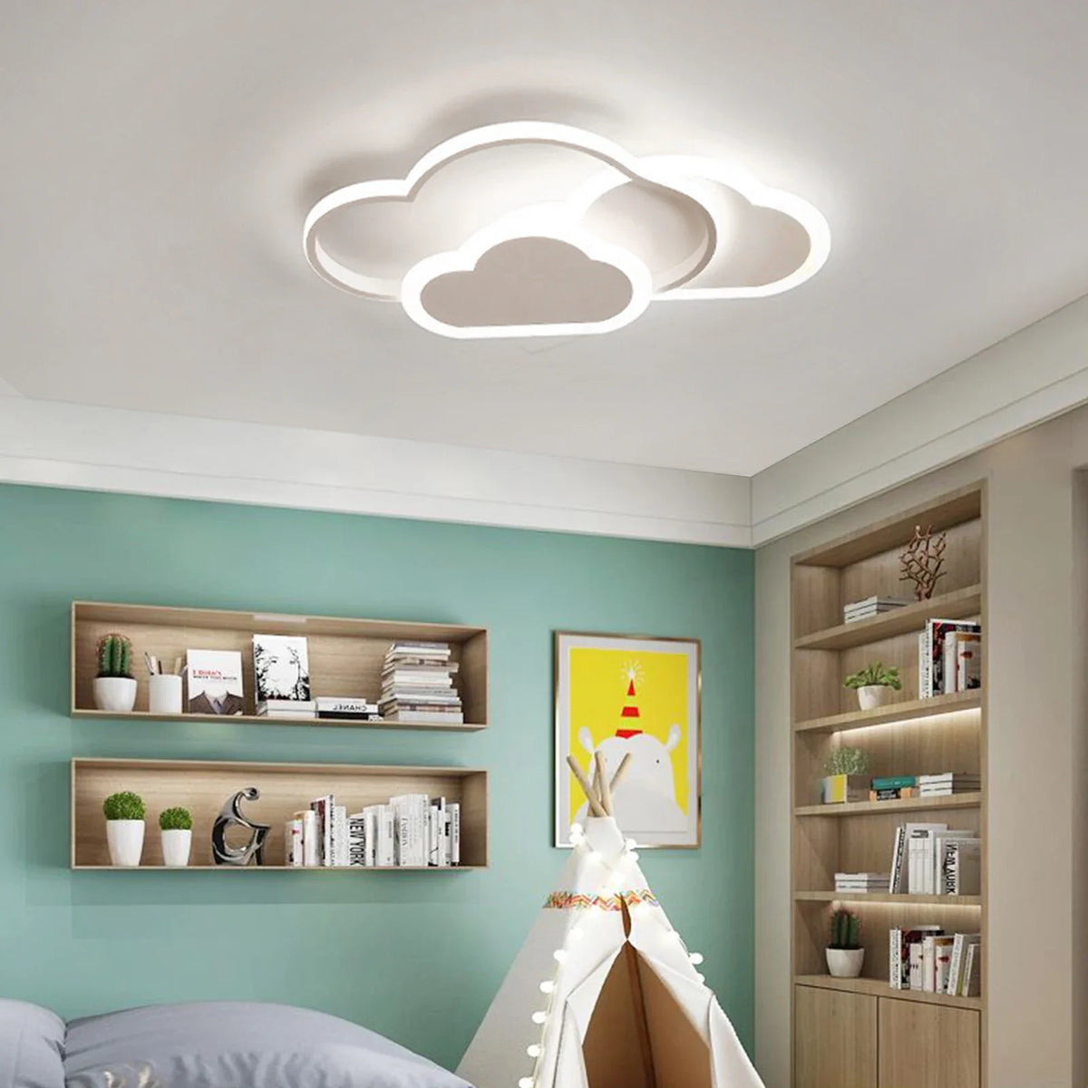 Plafonnier led cloud éclairage moderne pour enfant Maëlle Étude - Présence Moderne & Harmonie Intérieure