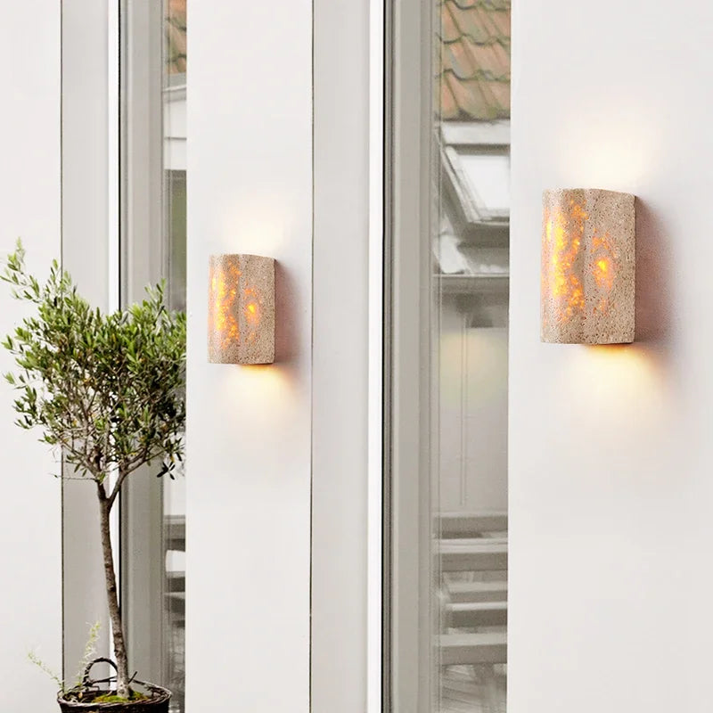 Applique murale — LED en pierre pour décoration extérieure et ambiance chaleureuse