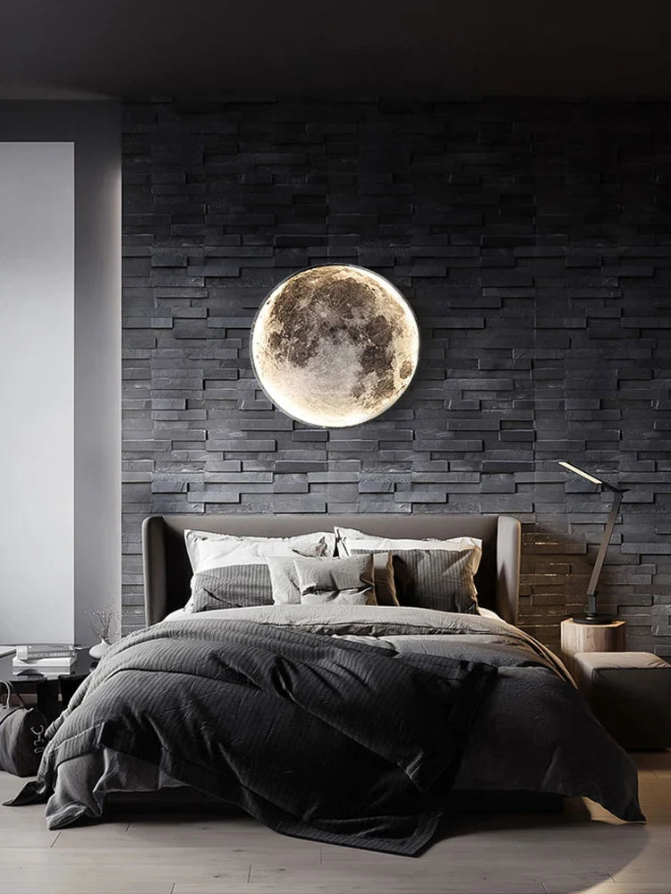 Applique murale — Lune moderne lampe décorative minimaliste à LED