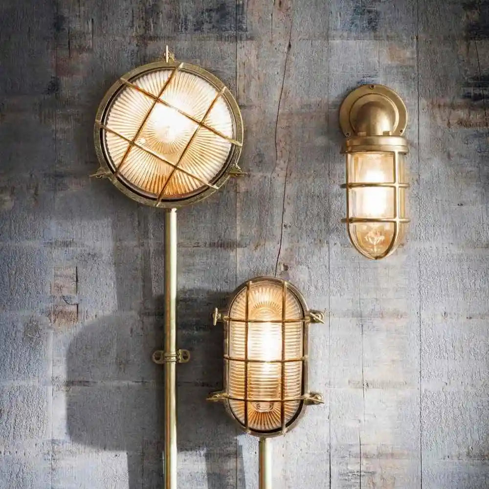 Applique murale — Rétro en laiton style industriel étanche pour extérieur
