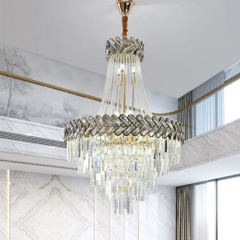 Lustre — LED en cristal design moderne pour villa duplex