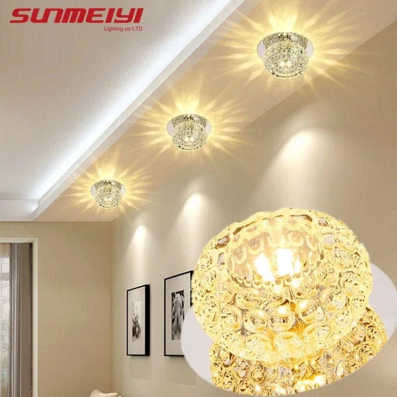 Plafonnier en cristal à led pour décoration moderne Cléa Écho - Une Note Scintillante dans le Décor