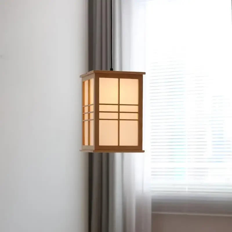 lampe en bois décorative pour restaurant bar et yoga