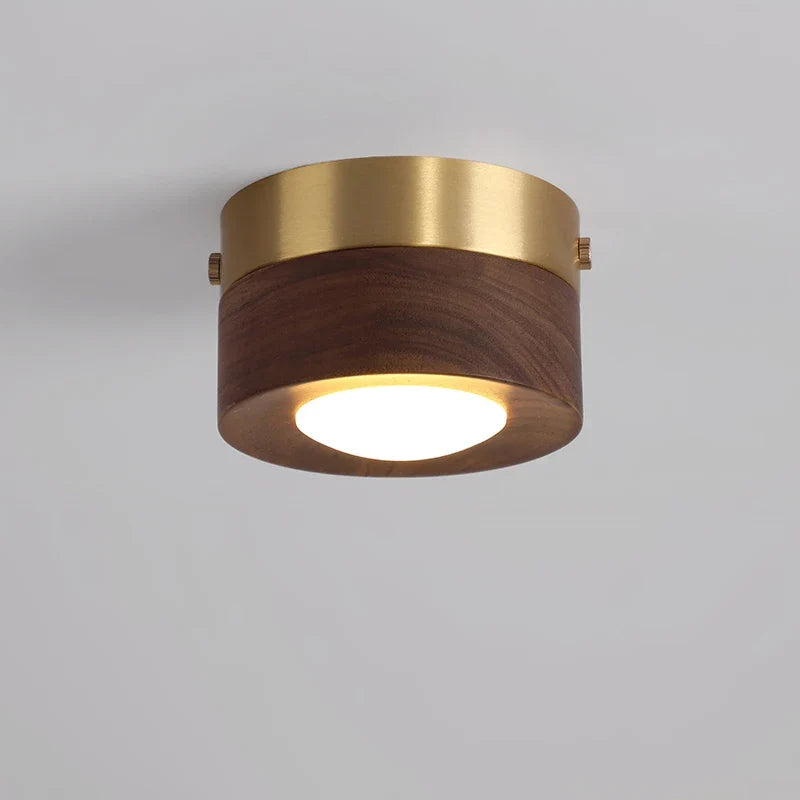Lampe plafonnier en noyer et frêne led décoration maison Aurore Souffle en Bois - Une Touche Naturelle dans le Décor