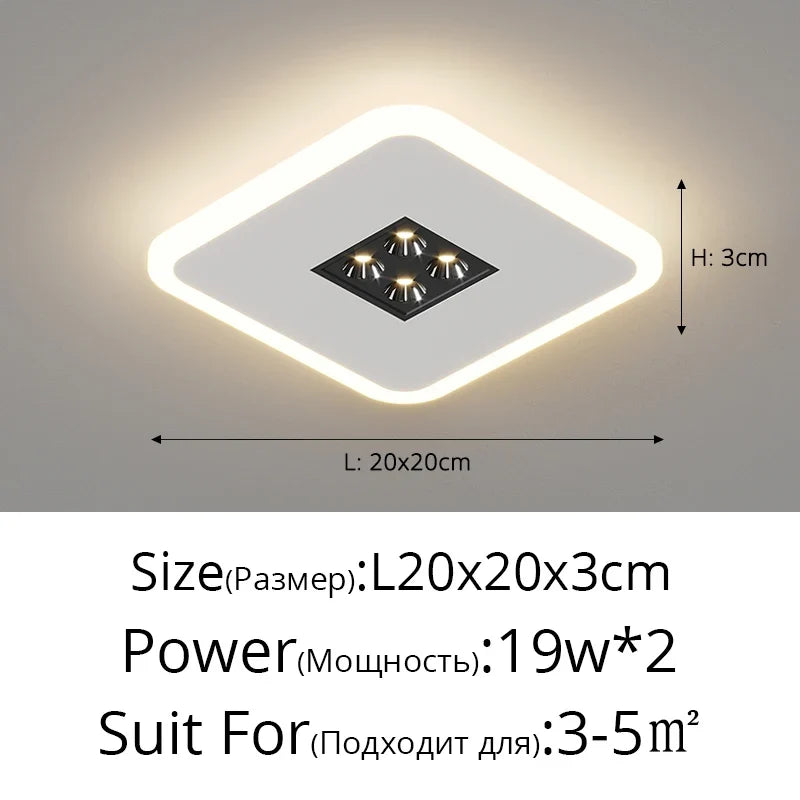 Plafonnier — Sans aspiration magnétique monté en surface décoratif