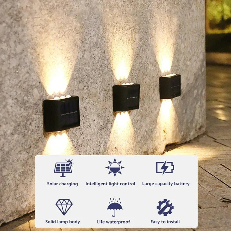 Applique murale — Solaire à LED éclairage extérieur étanche décoratif