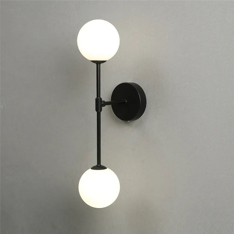 Applique murale — Post-modernes LED applique murale en verre Simple doré avec ampoule G9 nordique créative chambre salon allée lampe de chevet