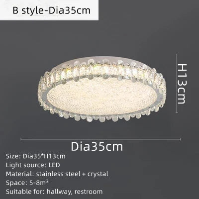 Plafonnier — LED rond moderne en cristal pour restaurant hôtel 2022