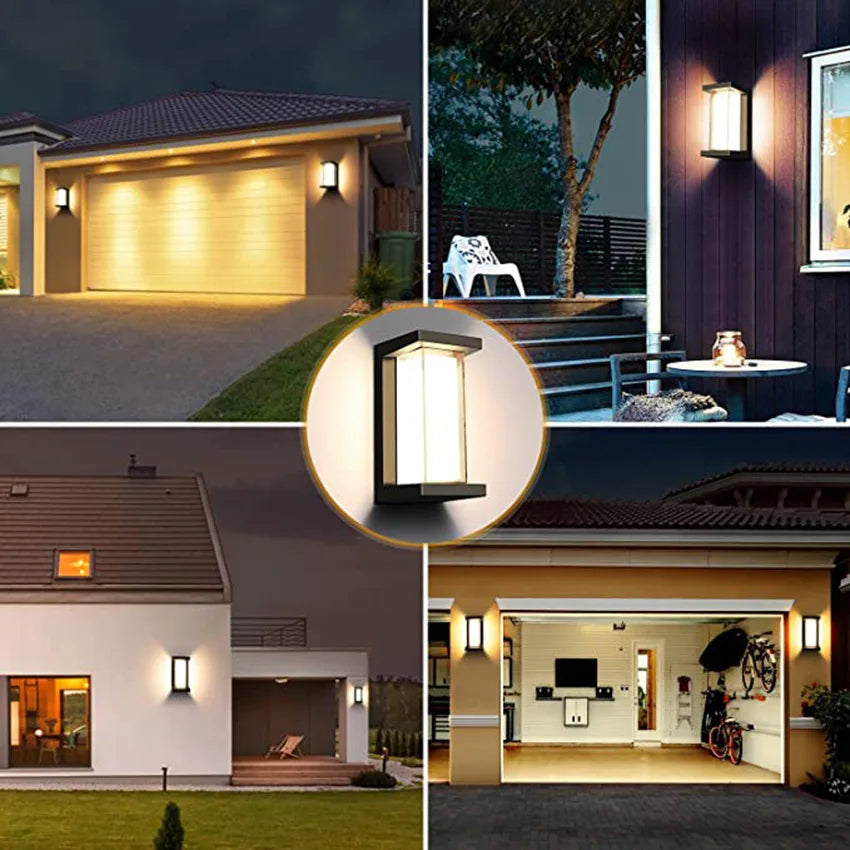 Abat-jour — LED extérieure wi-fi étanche double abat-jour aluminium acrylique