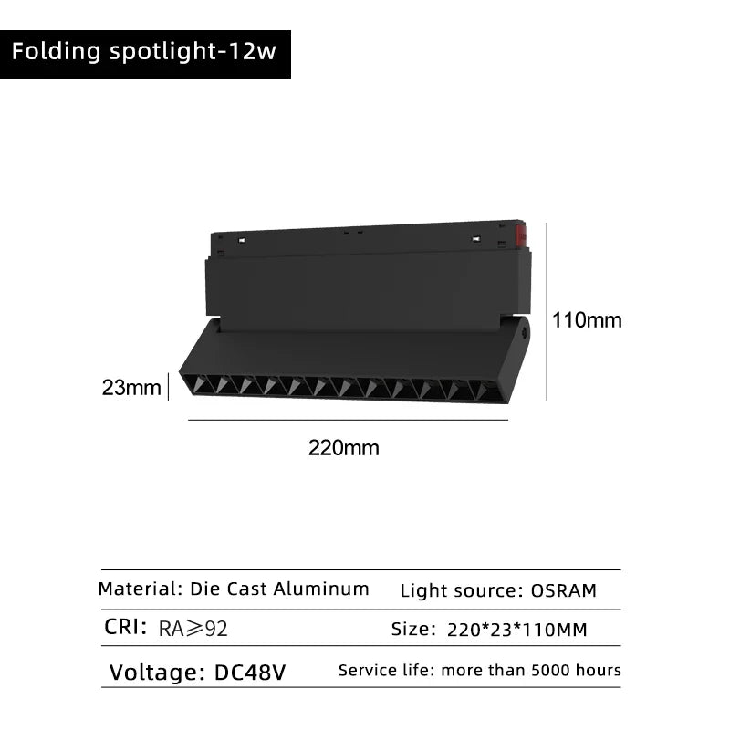 lampe led magnétique intensité variable sans bordure rails surface zigbee