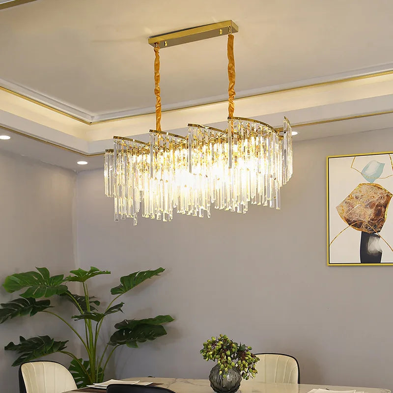 Lustre — En cristal de luxe spirale postmoderne décoratif