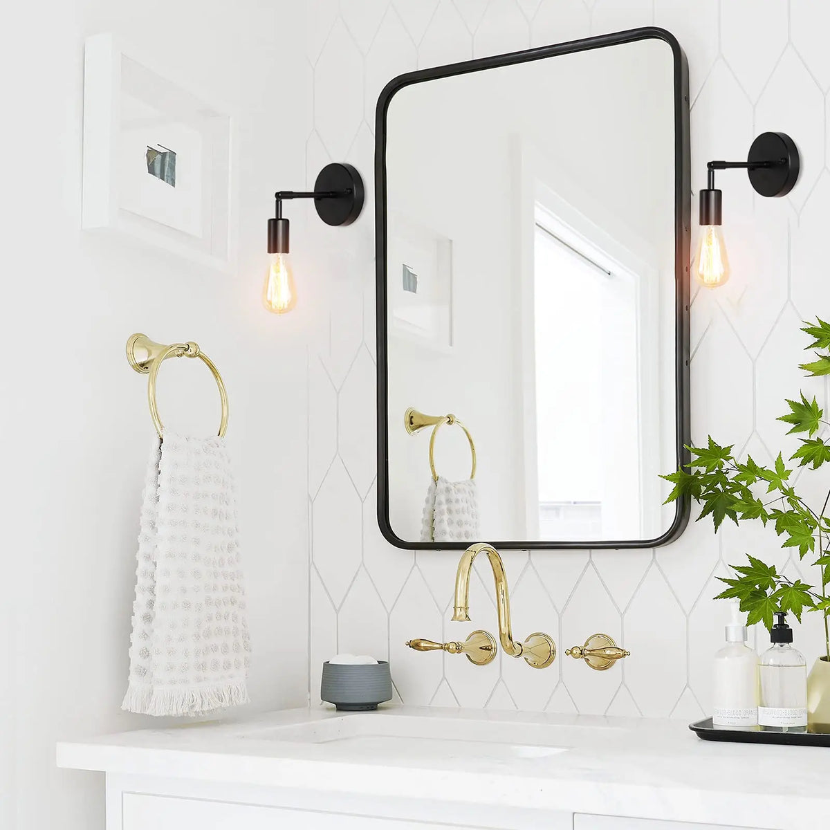 Plafonnier — Vintage applique murale LED lampe 180 ° rotatif industriel E27 chambre chevet salle de bain miroir applique murale vanité luminaire plafonnier
