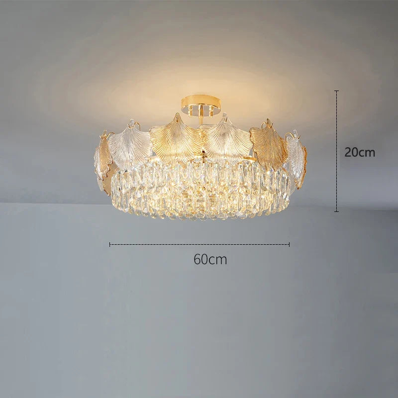 Lustre — En verre cristal design moderne pour intérieur élégant