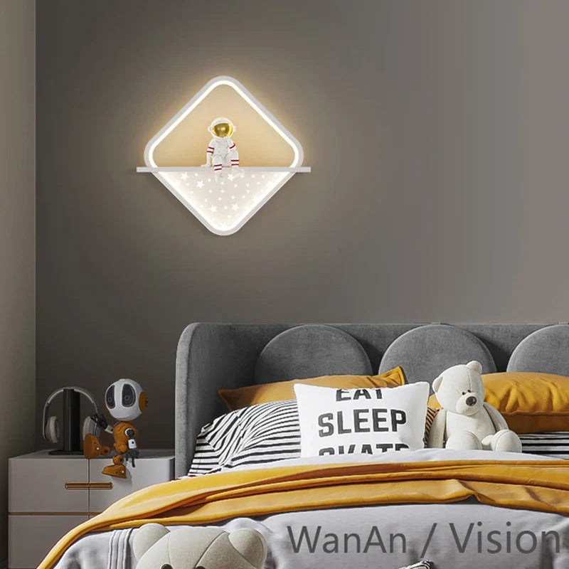 lampe de chevet lune astronaute décor minimaliste moderne