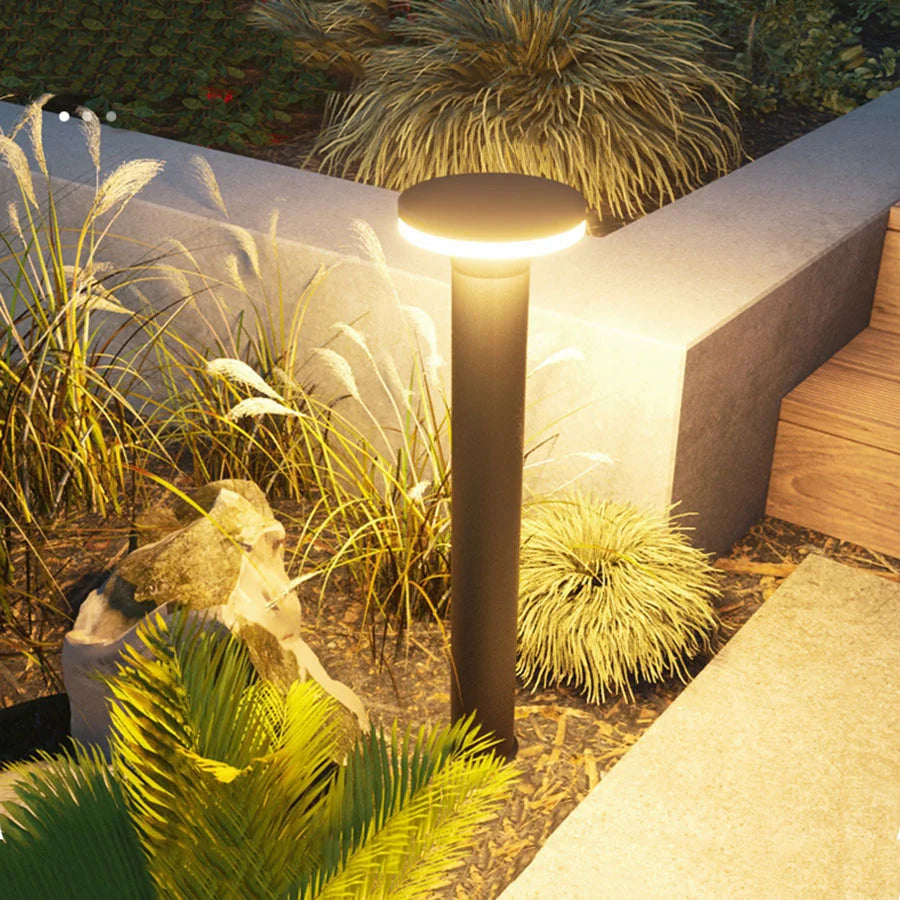 Borne lumineuse extérieure carrée en aluminium, forme champignon, IP54 – Carrélie