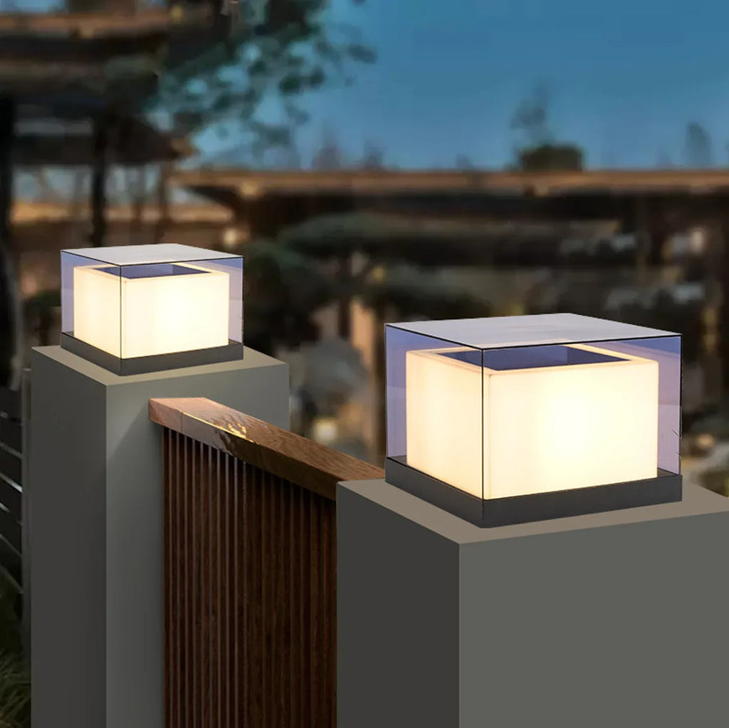 Luminaire — Pilier lumière solaire extérieure étanche pour jardin villa