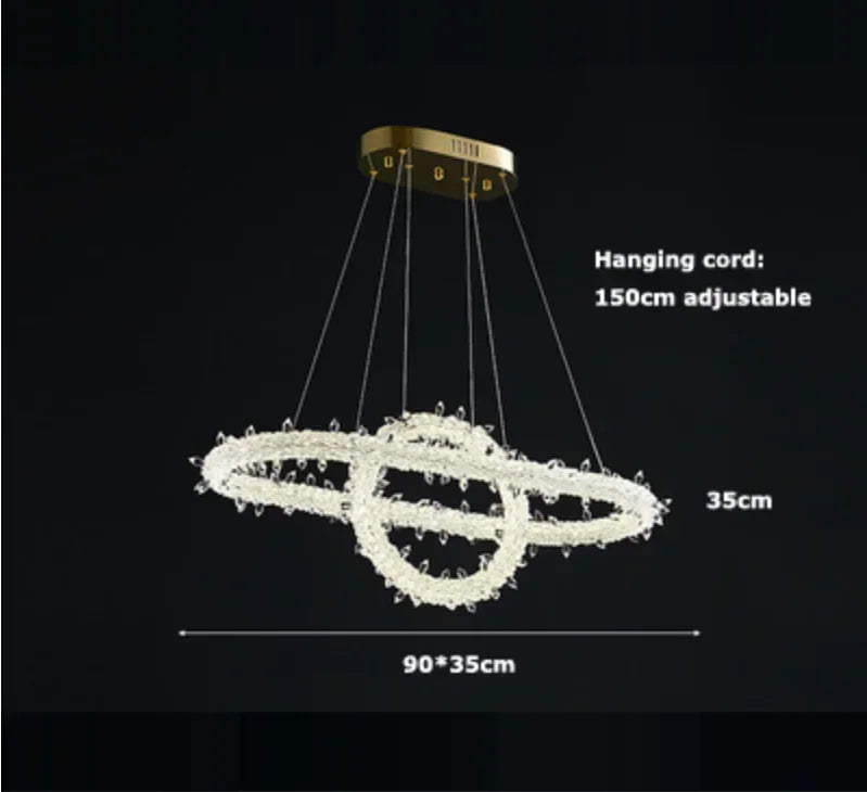 Lustre — Moderne en cristal design pour décoration intérieure élégante