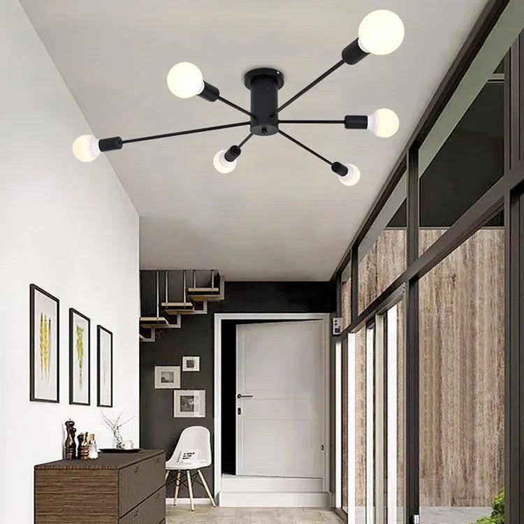 Plafonnier Moderne Créatif LED Lustre Spoutnik Lumière Semi-intégré Nordique Décor À La Maison Luminaires pour Chambre Salon Élias Mirage - Simplicité du Design & Décor Raffiné