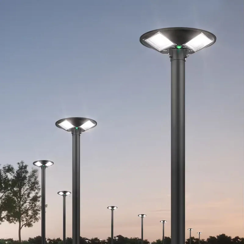 lampe solaire ronde pour jardin et éclairage extérieur