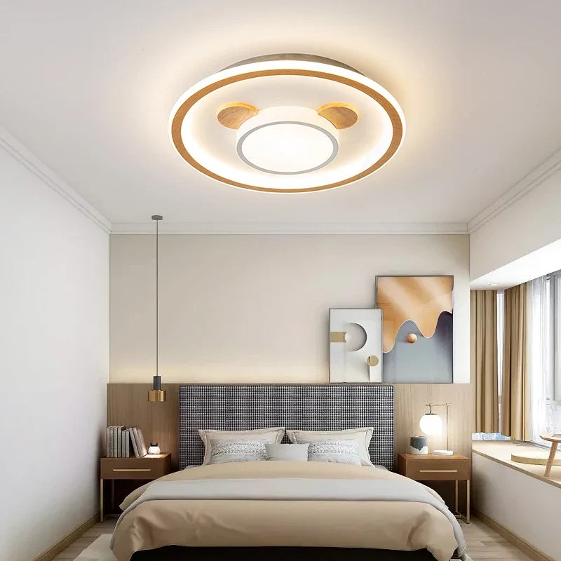 Plafonnier nordiques led dessin animé éclairage intérieur art décoration Albane Échappée en Bois - Une Touche Naturelle dans le Décor