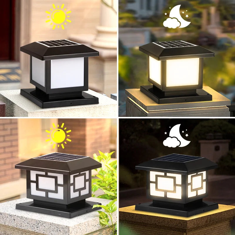lampes solaires led étanches avec télécommande pour jardin