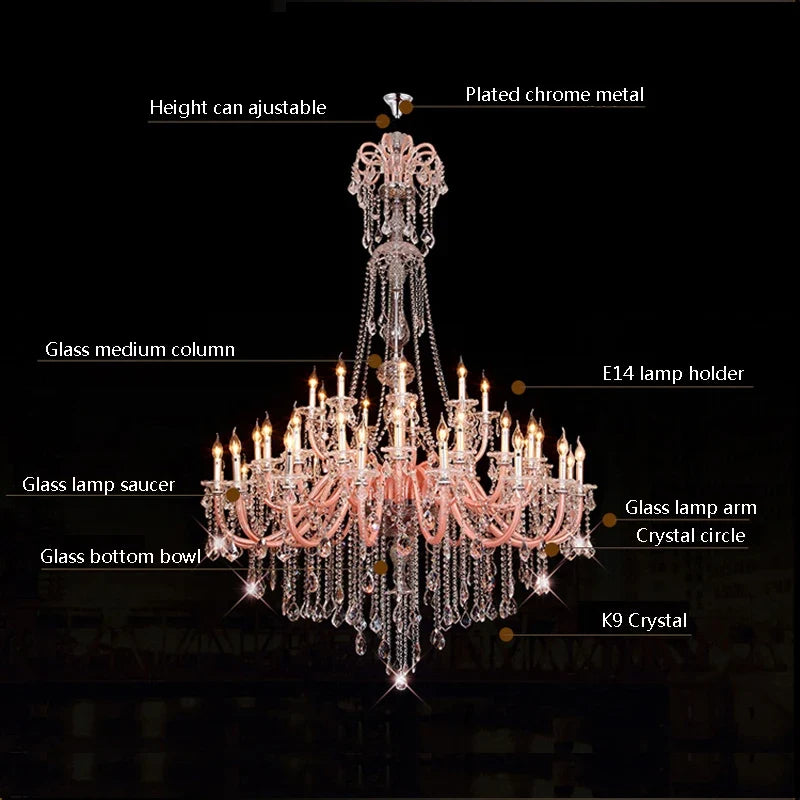 Lustre — Moderne en cristal pour décoration intérieure élégante